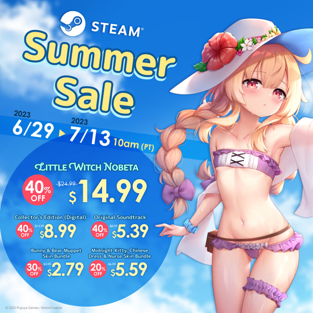 Little Witch Nobeta》STEAM Summer Sale! | News | 「Little Witch Nobeta」  Official Website